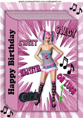 Talk About Attitude Girl with a Lot of It Folded Book A4