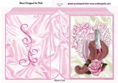 Champagne, with a Fur Stole and Rose Folded Book