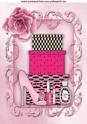 Shoes and Girlie Stuff with a Pink Rose A4