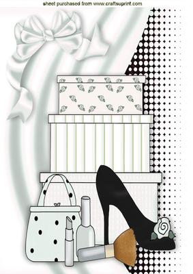 Shoes and Girlie Stuff on Funky Background A4