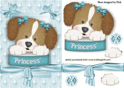 Princess Fuzzy Dog in Star Frame