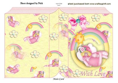 Sweet Little Angel with Rainbow Colours Folded Book