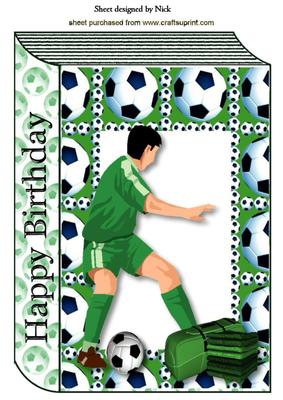Football Mad, for Birthday Folded Book A4