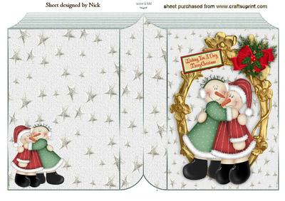 Best of Friends at Christmas with Red Bow Folded Book