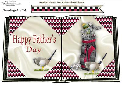 A Nice Game of Golf, Fathers Day Open Book A4