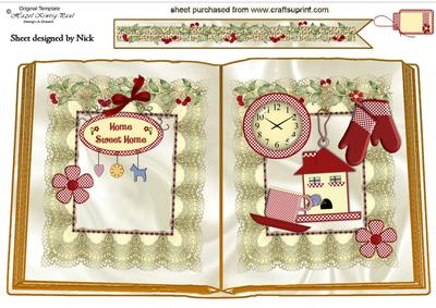 Home Sweet Home, with Accessories Open Book A4