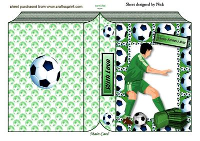 Fathers Day Football Folded Book