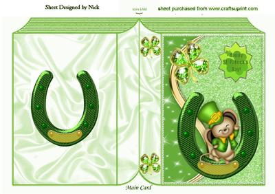 Folded Book with Cheery Mouse & Horseshoe
