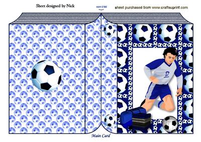 Footballer with Blue Towels, Folded Book