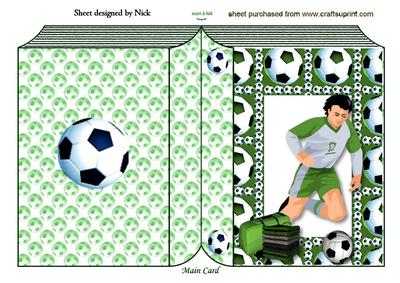 Footballer with Green Towels Folded Book