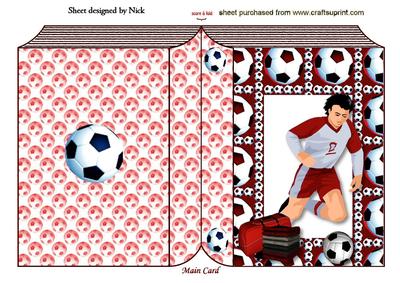 Footballer with Red Towels Folded Book