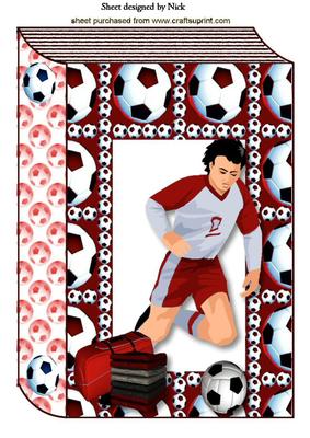 Footballer with Red Towels Folded Book A4