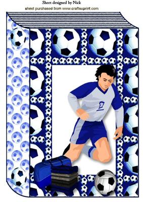 Footballer in Blue, Folded Book A4