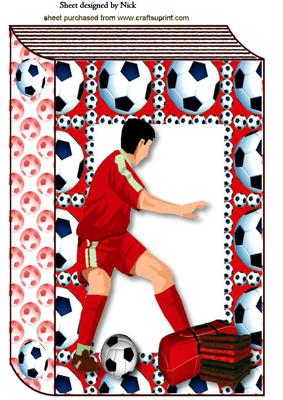 Footballer in Red A4 Book