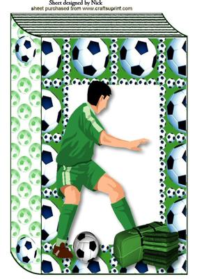 Footballer in Green A4 Book