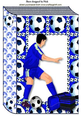 Footballer in Blue, Folded Book A4