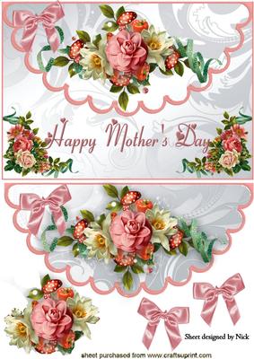 Beautiful Roses for Mothers Day Scalloped Envelope