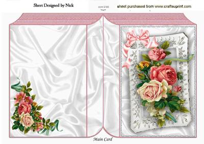 Beautiful Roses on a Folded Book