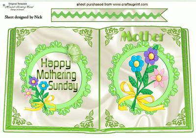 Mothering Sunday, Flowers for Her, Open Book A4