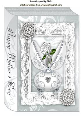 Silver Rose in Porcelyn Egg, for Mothers Day Book A4
