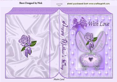 Lilac Rose in Porcelain Egg for Mothers Day, Folded Book