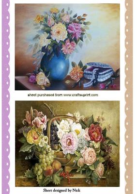 Pretty Floral Toppers, with Borders