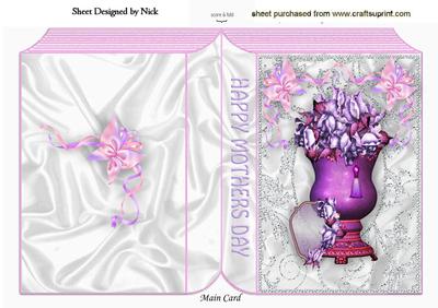 Purple Shades of Roses for You Mum Folded Book