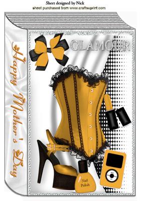 Glamour in Gold, Basque & Shoes for Mothers Day A4 Book