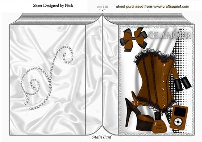 Gorgeous Chocolate Basque with Shoes Folded Book