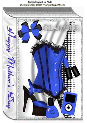 Electric Blue Basque, with Shoes for Mothers Day Book A4