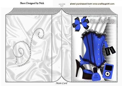 Electric Blue Basque with Shoes,folded Book