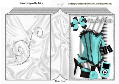 Beautiful Turq Basque with Shoes on Folded Book