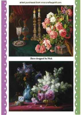 Floral Vintage Toppers with Candlesticks and Vase