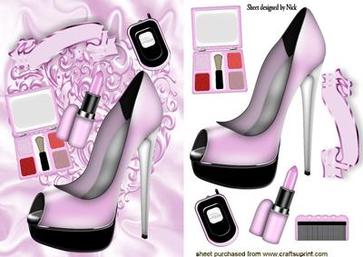 Ladies Pink Shoe and Lippy Accessories