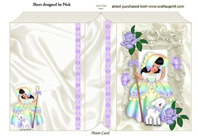 Little Rainbow Bo Peep with Lamb and Butterflies Folded Book