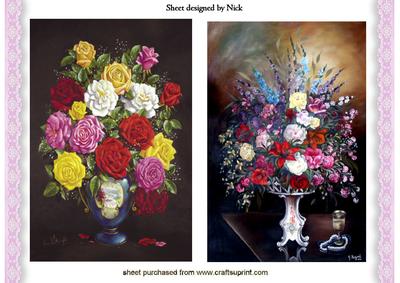 Beautiful Floral Toppers with Lace Borders