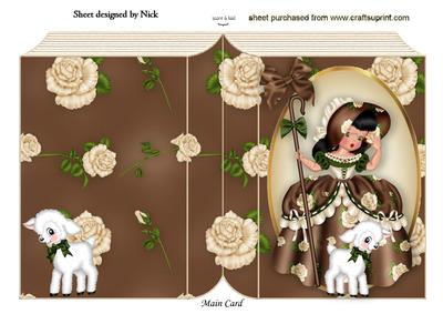 Little Bo Peep in Gorgeous Cream/brown Folded Book