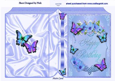 Butterflies and Flowers Folded Book
