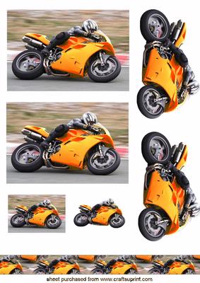 Metallic Orange Bike Toppers