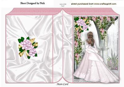 Pretty Lady in Pink, in Rose Garden Folded Book