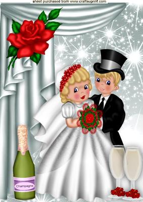 White Wedding, Champagne Red Rose, and Silver Stars A4