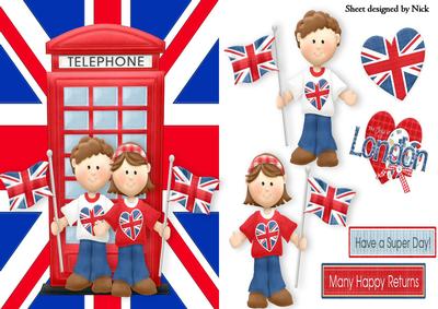 I Love London Cute Little Boy and Girl