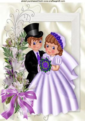 Pretty in Lilac Bride and Groom with Champagne A4