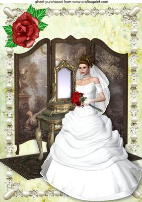 Bride with Vanity and Dressing Table , Rose A4