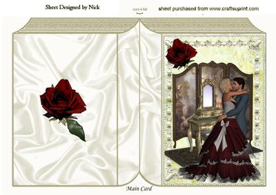 The Lovers, in Pearl Ornate Frame Folded Book
