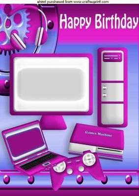 Pink Gadgets of Laptop, Computer and Games Machine A4