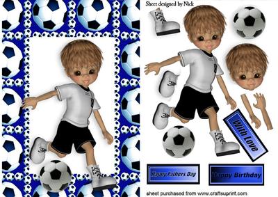 Having a Kick About with a Football in Blue