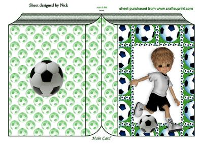 Folded Book with Footballer in Green