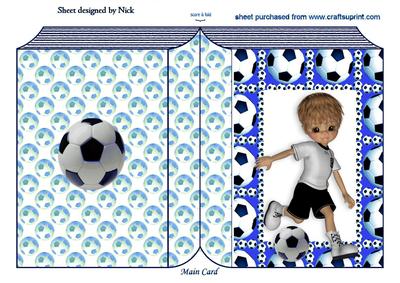 Folded Book with Footballer in Blue