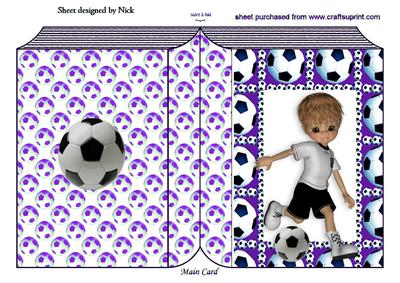 Folded Book of Footballer in Purple